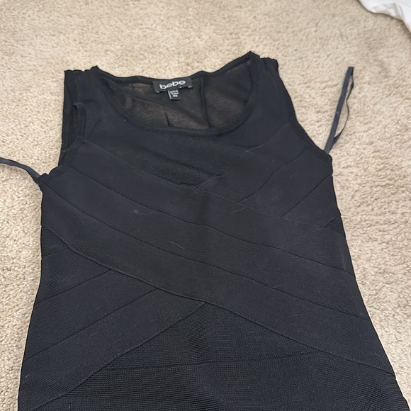 Bebe Mini Bodycon With Mesh Size Extra Small Condition 9.5/10 - Picture 3 of 4